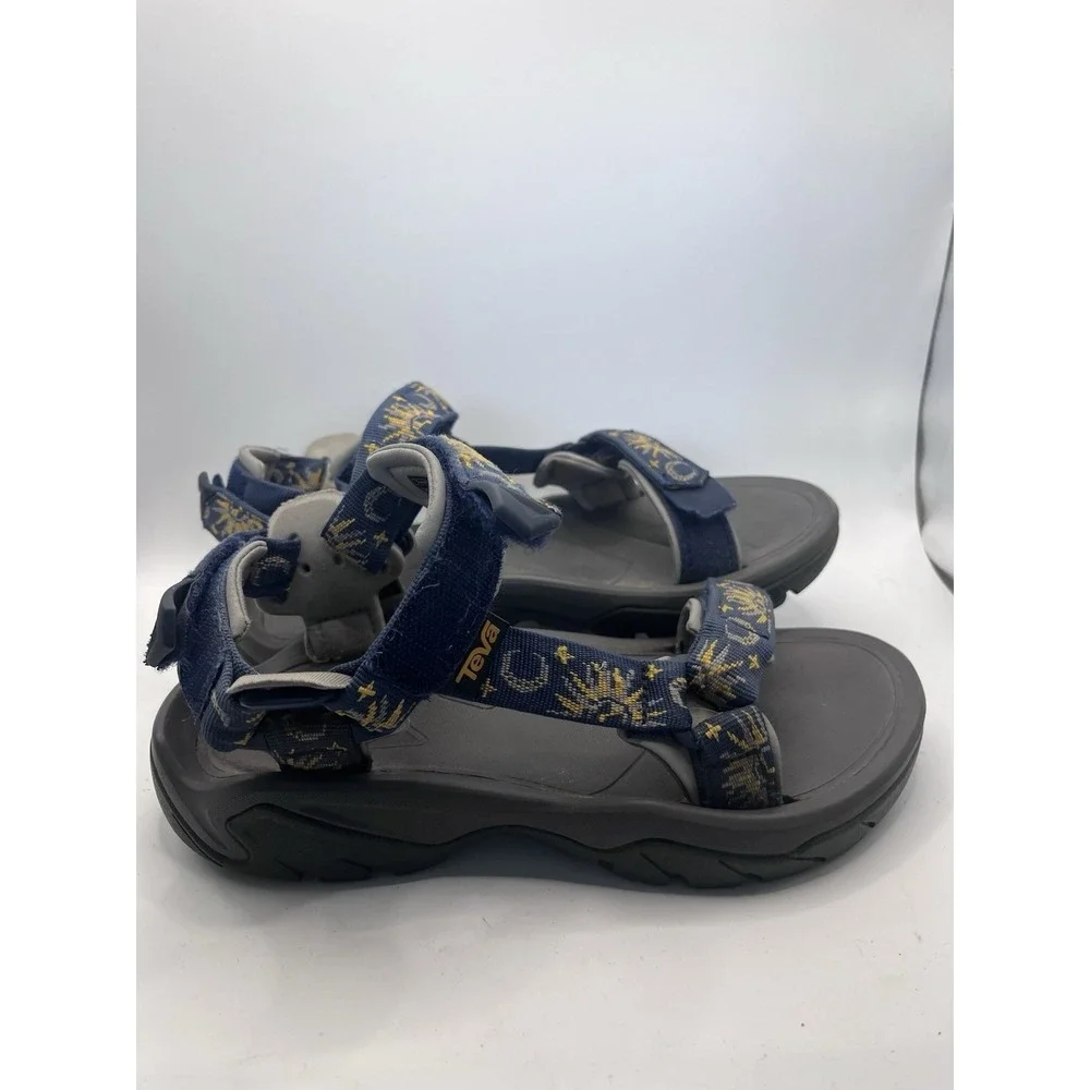 Teva Women's 7.5 Hook & Loop Adjustable Strap Sandals Blue/Gray